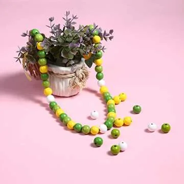 230PCS 16mm Colorful Round Wooden Beads for Craft,23 Colors Colored Natual Painted Wood Spacer Loose Beads for Home Party Festival Decoration (Mixed Color 16mm)