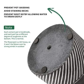 POTEY Cement Planter - Stylish 4.1" Flower Pots Set of 2