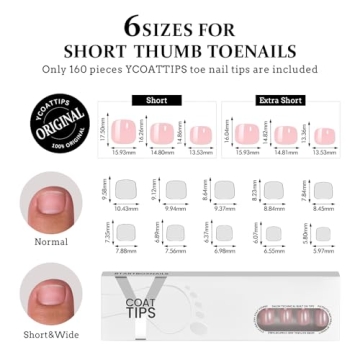 Stylish BTArtbox Chrome Press On Toenails, 160Pcs