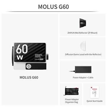 ZHIYUN MOLUS G60 Portable Handheld 60W COB Light