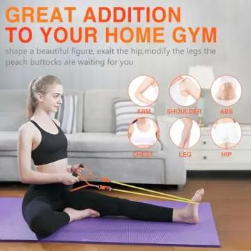EASYMAKE Resistance Bands, Exercise Bands, Workout Bands with Handles, Door Anchor and Ankle Straps,...