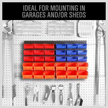 HORUSDY Wall Mounted Storage Bins for Efficient Organization