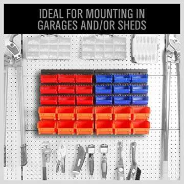 HORUSDY Wall Mounted Storage Bins for Efficient Organization