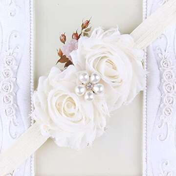 LIUYAXI Handmade Fringe Chiffon Silk Ribbon 1-3/4" x 7Yd, 4 Rolls Ivory Ribbons Set Perfect for Wedding Invitations Bridal Bouquets Gifts Wrapping DIY Craft