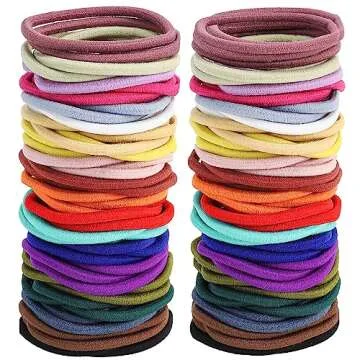 100PCS Colorful No-Metal Hair Bands for All Hair Types
