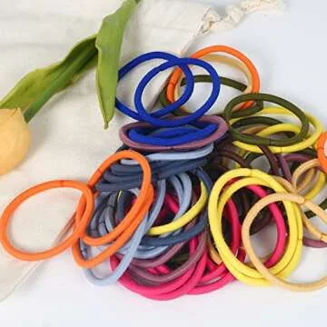 100PCS Colorful No-Metal Hair Bands for All Hair Types