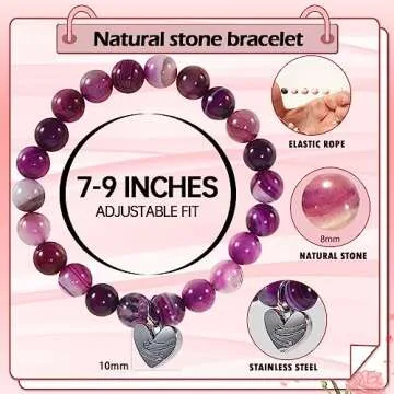 LEJIAJINW Heartwarming Sympathy Gift for Loss of Love One Healing Bracelets for Women Get Well Soon ...