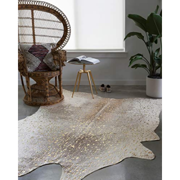 Loloi II Bryce Contemporary Accent Rug in Pewter/Gold