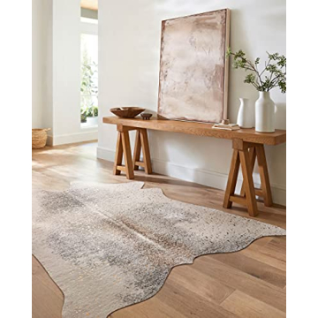 Loloi II Bryce Contemporary Accent Rug in Pewter/Gold