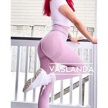 Vaslanda Women High Waist Seamless Workout Leggings