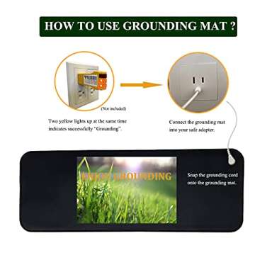 Grounding Mat For Improved Sleep, Grounded Pad Kit Emf Radiation Protection Blocker Therapy Reduce Anxiety Mats