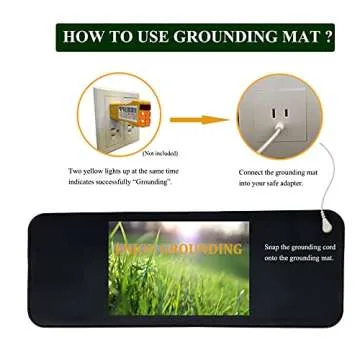 Grounding Mat For Improved Sleep, Grounded Pad Kit Emf Radiation Protection Blocker Therapy Reduce Anxiety Mats