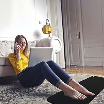 Grounding Mat For Improved Sleep, Grounded Pad Kit Emf Radiation Protection Blocker Therapy Reduce Anxiety Mats