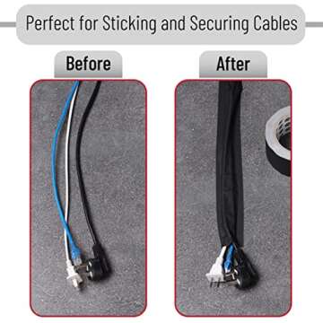 Bates- Gaffers Tape 2 Inch, 23 Yard, Gaffers Tape, Black Gaffers Tape, Gaffing Tape, Black Gaffers Tape 2 Inch, Gaffer, Floor Tape for Electrical Cords, 2 inch Black Gaffer Tape, Gaff Tape, Cable Tape