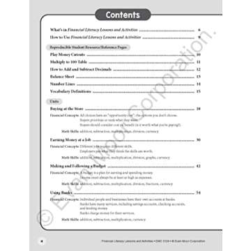 Evan-Moor Financial Literacy Lessons and Activities, Grade 4, Homeschool and Classroom Resource Work...