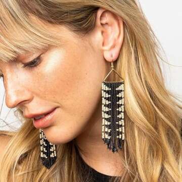 INK + ALLOY Women's Handmade Bead Dangle Earrings