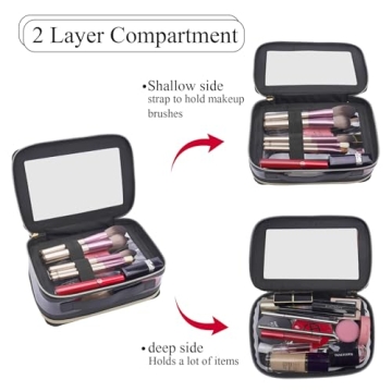 Stylish DIYOOHOMY Clear Makeup Bag for Beauty Lovers