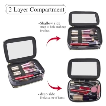 Stylish DIYOOHOMY Clear Makeup Bag for Beauty Lovers