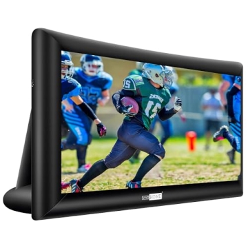 VIVOHOME 20 Feet Indoor and Outdoor Inflatable Blow up Mega Movie Projector Screen with Triangle Bas...