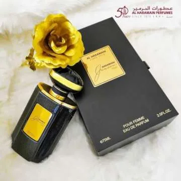 Al Haramain Junoon Noir for Women - Arabian Perfume - Long Lasting Arabic Perfume - Oriental Floral Fragrance - Femme Eau de Parfum - 2.5 oz