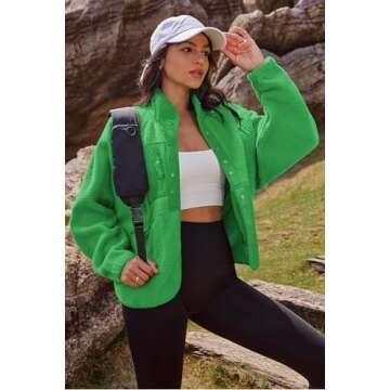 Nirovien Cozy Women’s Fleece Jacket with Pockets