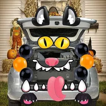 Halloween Black Cat Trunk or Treat Car Decorations Kit