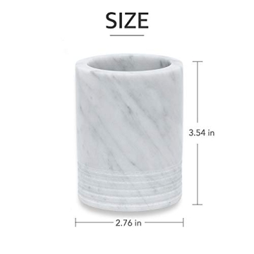 JIMEI Natural Marble Toothbrush Holder Elegant Design