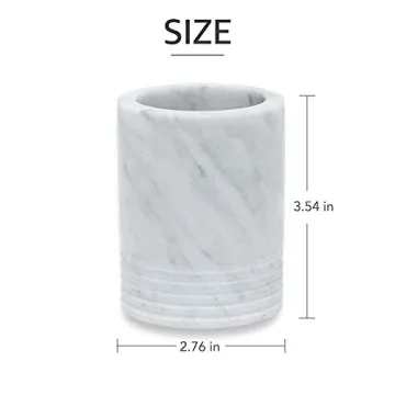 JIMEI Natural Marble Toothbrush Holder Elegant Design