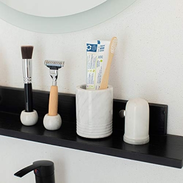 JIMEI Natural Marble Toothbrush Holder Elegant Design