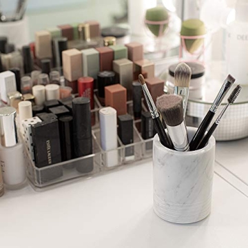 JIMEI Natural Marble Toothbrush Holder Elegant Design