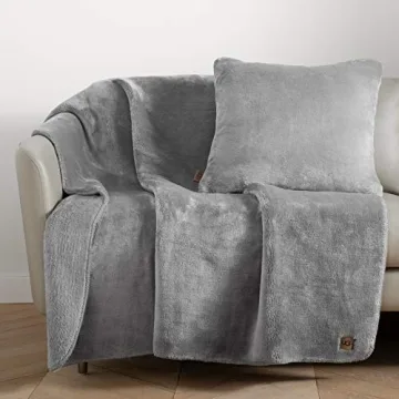 UGG Whitecap Plush Oversized Throw Blanket - Seal