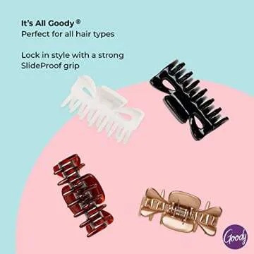 Goody SlideProof Classics Claw Clips - Medium Hair Accessories