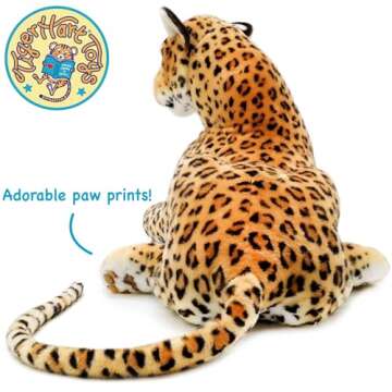 TigerHart Lahari The Leopard - 42 Inch (Tail Measurement Not Included) Big Stuffed Animal Plush Cat