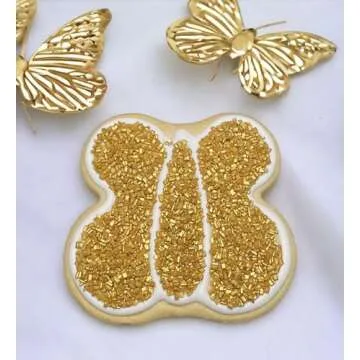 Sparkling Gold Sugar Crystals for Desserts and Cocktails