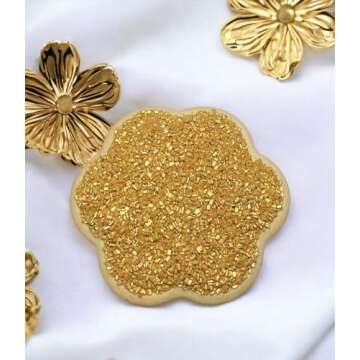 Sparkling Gold Sugar Crystals for Desserts and Cocktails