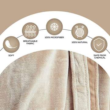 Women’s Comfortable Fleece Bathrobe – Plush Soft Robe for Women