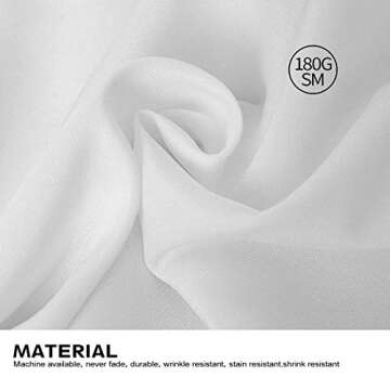 Surmente 2 Pack White Rectangle Tablecloth 90 x 132-inch Rectangular Polyester Table Cloth for Weddings, Banquets, or Restaurants