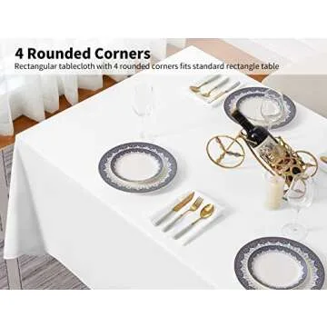 Surmente Premium Tablecloths - 90x132 inch, 2 Pack