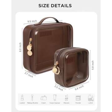 Clear Makeup Bags for Men- TSA Approved Toiletry Bag with Handle Large Opening, Clear Toiletry Bags ...