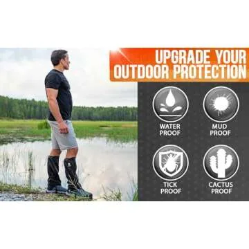 Pike Trail Waterproof Adjustable Leg Gaiters: For Hiking in Mud, Sand, and Snow - Hunting, Mountain Climbing, or Snowshoeing