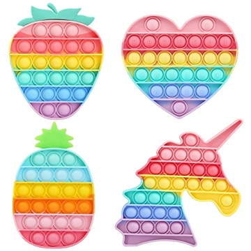 HiUnicorn Pop Poppers - 4 Pack Unicorn Fidget Toy Set