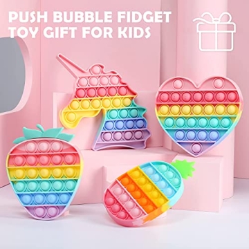 HiUnicorn Pop Poppers - 4 Pack Unicorn Fidget Toy Set