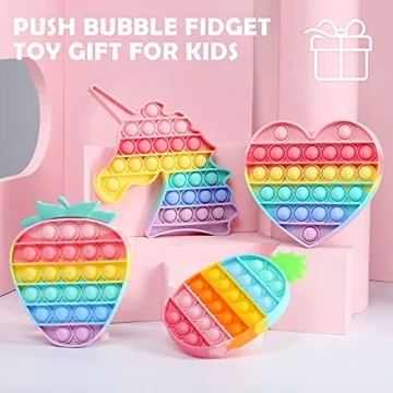 HiUnicorn Pop Poppers - 4 Pack Unicorn Fidget Toy Set