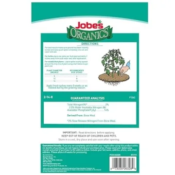 Jobe's Organic Fertilizer Spikes for Strong Plant Growth