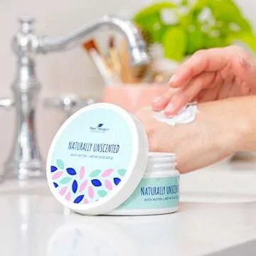 Plant Therapy Naturally Unscented Whipped Shea Body Butter 8 oz 100% Vegan, Gentle and Hydrating Base