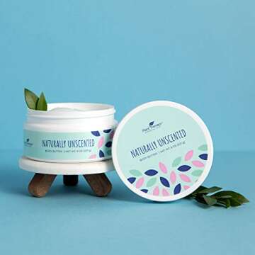 Plant Therapy Naturally Unscented Whipped Shea Body Butter 8 oz 100% Vegan, Gentle and Hydrating Base