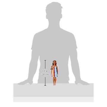 Barbie Loves the Ocean Doll with Brown Hair Wearing Colorful Dress & Accessories, Fashion Doll & Clothes Made from Recycled Plastics