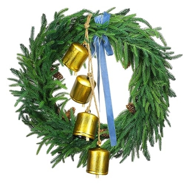 Jutom 24" Norfolk Pine Wreath for Festive Cheer
