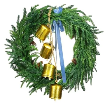 Jutom 24" Norfolk Pine Wreath for Festive Cheer