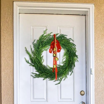Jutom 24" Norfolk Pine Wreath for Festive Cheer
